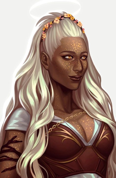 Clelia Disraeli Aasimar Bard Female, Aasimar Druid, Critical Role Cosplay, Wild Shape, Critical Role Characters, Dragon Rpg, Critical Role Fan Art, Critical Role, Warm Brown