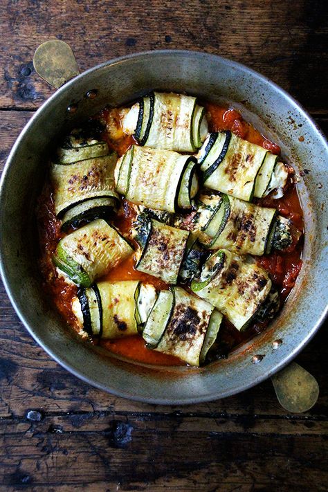 Fresh Corn Polenta, Zucchini Involtini, Corn Polenta, Ricotta Filling, Summer Squash Recipes, Eggplant Recipes Parmesan, Swiss Chard Recipes, Grilled Bread, Zucchini Fritters