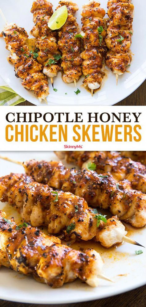 Honey Chicken Skewers, Chipotle Honey Chicken, Chicken Skewer Recipe, Grilled Chicken Skewers, Deep Cleaning Hacks, Skewer Recipes, Honey Chicken, Health Dinner, Chicken Skewers