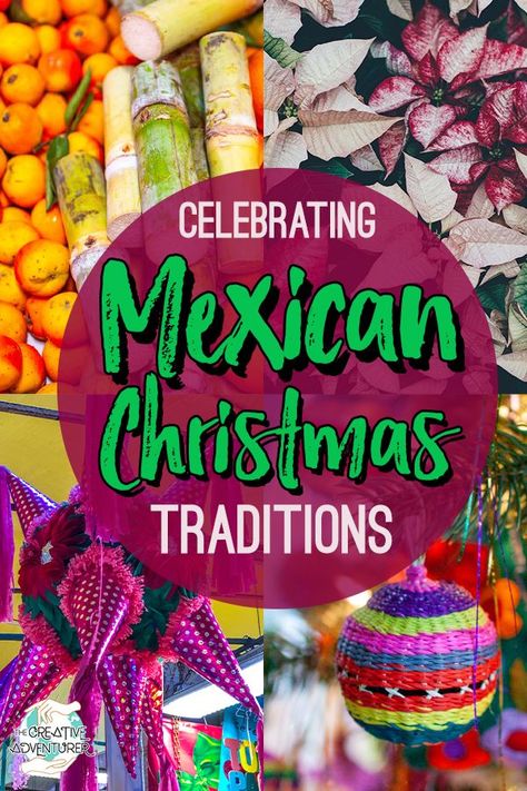 Mexican Christmas Food, Mexican Christmas Traditions, Festive Salad, Soup With Pork, Christmas Traditions Around The World, Fiesta Christmas, Christmas Fiesta, Mexican Christmas Decorations, Stuffed Pork Loin