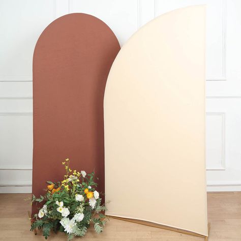 Offering Huge Savings On Backdrops & Curtains At eFavormart. Save On Fitted Backdrop Covers, Spandex Backdrop Stand Covers, Chiara Wedding Arch Covers, & More! Half Moon Wedding Arch, Beige Moodboard, Moon Wedding Arch, Backdrop Arches, Moon Backdrop, Chiara Backdrop, Beige Backdrop, Easter 2024, Baby Shower Photo Booth