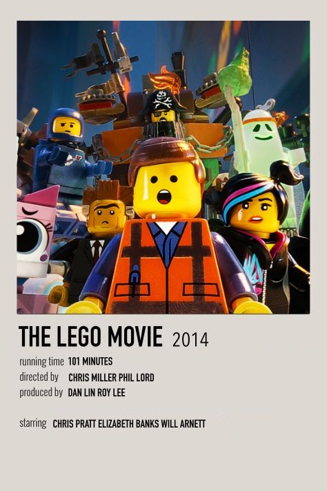 The Lego Movie Poster, Movie Polaroid Posters, Up Movie Poster, Lego Movie Poster, Movie Postcard, Movie Minimalist, Polaroid Movie Poster, Animated Movie Posters, The Lego Movie