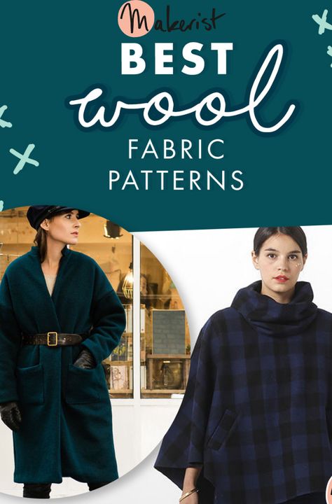 Have a look at our best wool fabric patterns! As the season's change, it's a great time to update your wardrobe with a new coat or jacket! #makerist #makeristcom #indiepatterns #sewingpattern #woolfabric #coats #wintersewing #winterpattern #pdfpattern #fabricpatterns Wool Sewing Projects, Winter Sewing, Wool Clothing, Winter Diy, Jacket Pattern, Wool Fabric, Changing Seasons, Wool Coat, Clothing Patterns