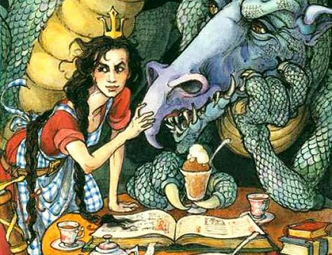 Dealing With Dragons, Strong Female Characters, Dragon Series, Cherries Jubilee, Female Dragon, Strong Female, A Dragon, Book Girl, Children's Book Illustration