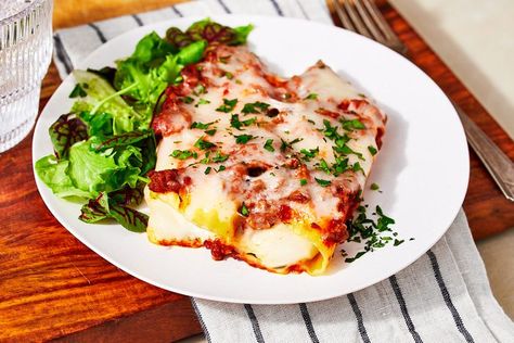 String Cheese Stuffed Manicotti, No Boil Manicotti Recipe, No Boil Manicotti, Cheese Stuffed Manicotti, Stuffed Manicotti, Cheese Manicotti, Manicotti Recipe, Jumbo Pasta Shells, Cheese Spaghetti