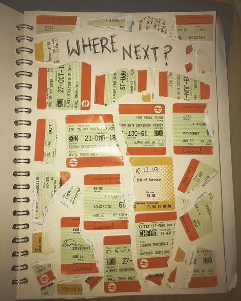 Used special tickets from key memories to make a collage with a deep meaning? What is the meaning though ;) Train Ticket Art, Train Ticket, Diary Entries, Sketch Book Ideas, Diary Entry, Train Tickets, Journal Ideas Pages, Deep Meaning, Bullet Journal Ideas Pages