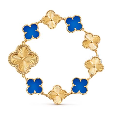 Dior Star, Van Cleef & Arpels, Van Cleef, Van Cleef Arpels, Yellow Gold Bracelet, Gold Case, Blue Agate, High Jewelry, Quartz Movement