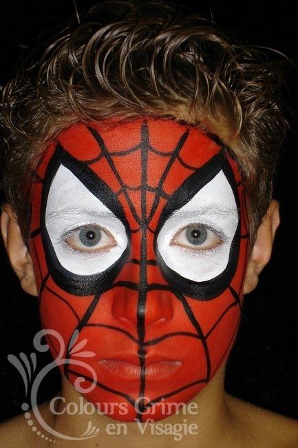 Spider Man Face Paint, Face Painting Halloween Kids, Maquillage Halloween Simple, Face Painting Tips, Face Painting For Boys, Spiderman Tattoo, Christmas Face Painting, Spiderman Face, Face Paint Kit