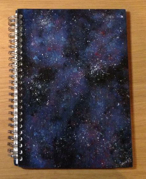 I feel like it’s been ages since I posted! I’ve been planning to paint this notebook for  a while, but I never managed to get round to it until now. You can follow this process to … Galaxy Notebook, Painted Galaxy, Diy Notebook Cover, Diy Tumblr, Notebook Cover Design, Diy School Supplies, Beautiful Notebooks, Diy Notebook, Cute Notebooks