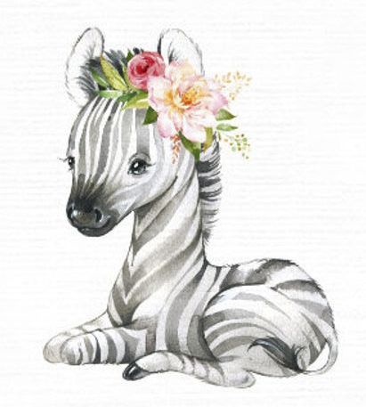 Baby Zebra Drawing, Zebra Drawing, Baby Animal Art, Baby Animal Drawings, Animal Babies, Safari Animals Nursery, Nursery Artwork, Baby Zebra, Big Art