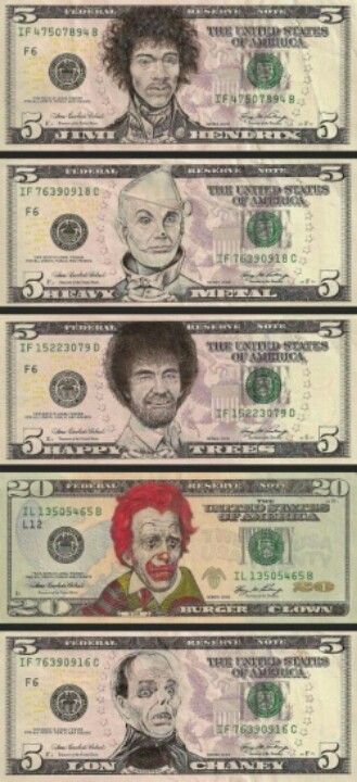 Jackson Merica Funny, Banknotes Art, Hobo Art, Money Art, Glitch Wallpaper, Notes Art, Alex Ross, Money Origami, Graffiti Murals