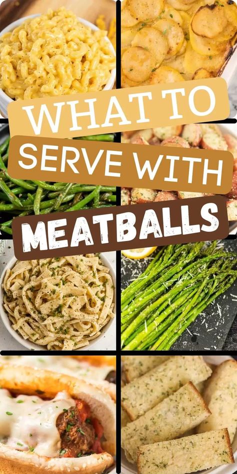 Bbq Meatball Dinner Ideas, Bbq Meatball Sides, Bbq Meatballs Side Dishes, Porky Pine Meatballs, What To Serve With Meatballs, Meatball Side Dishes, Spicy Chicken Meatballs, Easy Dinner Sides, Delicious Side Dishes