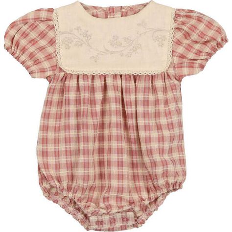 Textured Plaid Romper, Rose - Maniere Rompers | Maisonette Bug Eyes, Plaid Romper, Mama Bird, Sleepwear Dress, Baby Fits, Bubble Romper, Buy Buy, Buy Buy Baby, Clothes Ideas