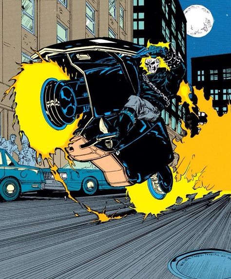 Ghost Rider Comic Panel, Ghost Rider Comic Art, Ghost Rider Wallpapers, Ghost Rider Art, Ghost Rider Comic, Ghost Rider Motorcycle, Danny Ketch, New Ghost Rider, Retro Comic Art