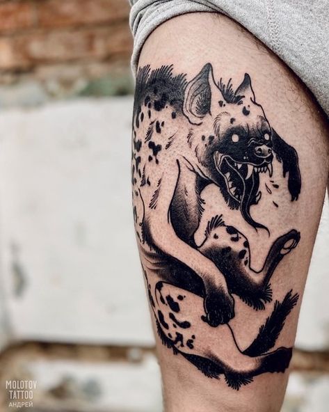 Traditional Hyena Tattoo, Hyena Tattoo Designs, Hyena Drawing, Hyena Art, Bird Of Prey Tattoo, Hyena Tattoo, Otter Tattoo, Tattoo Animal, Panther Tattoo