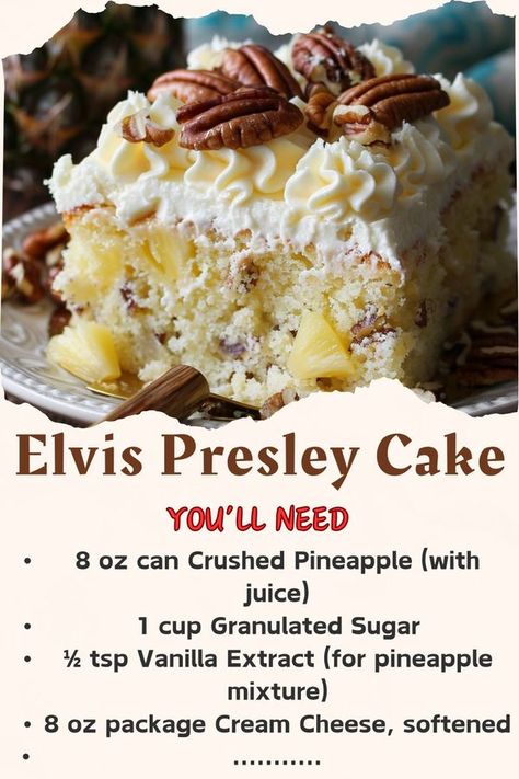 Grandma's Cooking Recipes Pro Alabama Fire Crackers Recipe, Elvis Presley Cake, Grandma Cooking, Rock Cake, Pineapple Desserts, Delicious Cake Recipes, Cracker Recipes, Take The Cake, Cake Ingredients