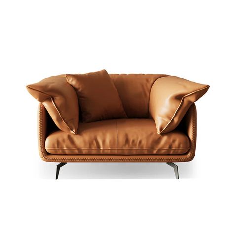 George Oliver Inette Leather Armchair | Wayfair Brown Armchair, Armchair With Ottoman, Leather Club Chairs, Single Sofa Chair, Upholstered Accent Chairs, Swivel Barrel Chair, Colorful Chairs, Upholstered Side Chair, Leather Cushion