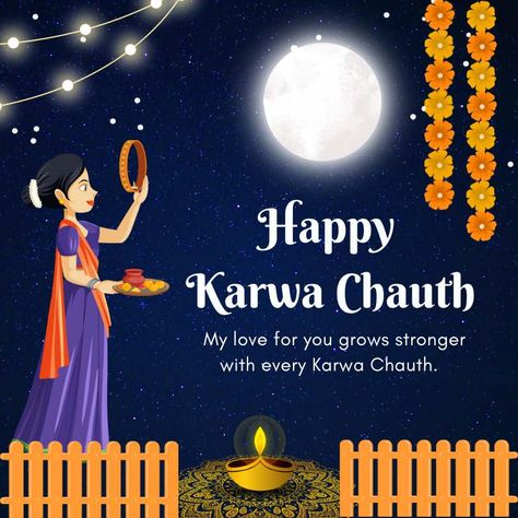 70 Beautiful Karwa Chauth Captions For Instagram Caption Untuk Instagram, Karwa Chauth Images, Happy Karwa Chauth, Karva Chauth, Look At The Moon, Perfect Love, Grow Strong, Indian Festivals, How To Wake Up Early