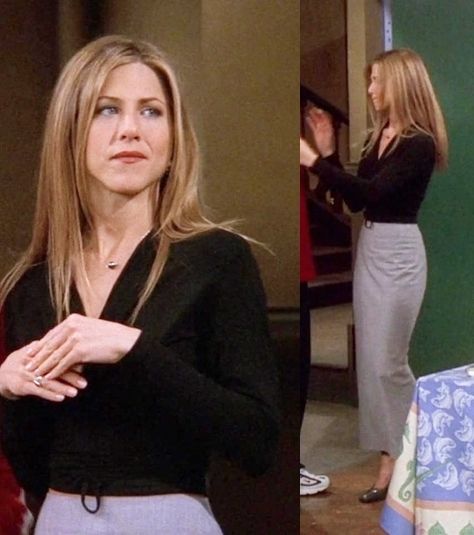 Rachel Green Maxi Skirt, Rachel Friends Work Outfits, Rechal Green Outfit, Rachel Green Professional Outfits, Rachel Green Formal Outfits, Rachel Green Office Look, Rachel Green Workwear, Rachel Green Business Outfits, Rachel Green Office