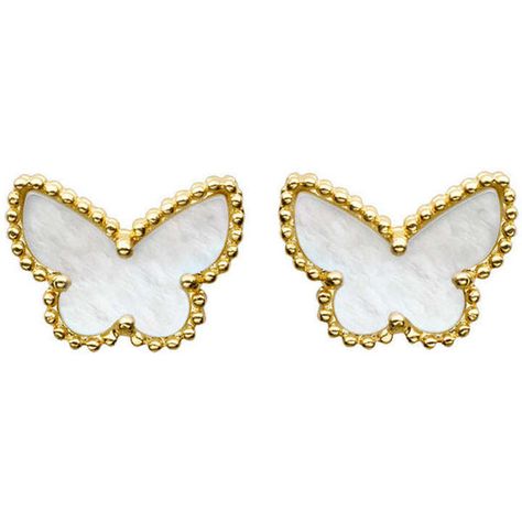 Van Cleef & Arpels Gold & Mother-of-Pearl 'Sweet Alhambra' Butterfly... ❤ liked on Polyvore featuring jewelry, earrings, mother of pearl earrings, 18k earrings, gold stud earrings, stud earrings and gold earrings Van Cleef Butterfly, Van Cleef Arpels Butterfly, Angel Accessories, Van Cleef And Arpels Jewelry, Mother Of Pearl Earrings, Butterfly Earrings Stud, Classy Jewelry, Jewelry Lookbook, Treasure Island