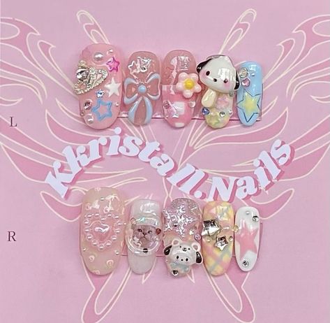 Chic Nail Art, Lilac Nails, Retro Nails, Manicure Nail Designs, Glittery Nails, Diva Nails, Pretty Gel Nails, Really Cute Nails, Kawaii Nails