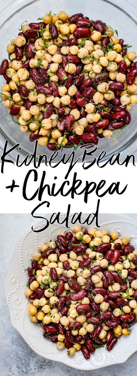 6 Bean Salad Recipes, Bean And Chickpea Salad, Kidney Bean Salad, Bean Salads, Recipes With Kidney Beans, Salad Mixes, Vegan Salads, Kidney Bean, Bean Salad Recipes