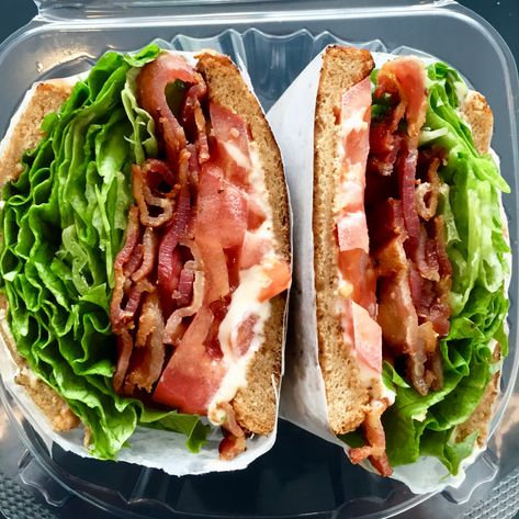 Healthy Blt Sandwich, Muffuletta Recipe, Blt Sandwich Recipes, Blt Recipe, Blt Recipes, Summer Sandwiches, Walk Outside, Blt Sandwich, College Meals