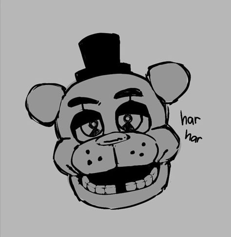 Freddy Fazbear Drawing Easy, Freddy Fazbear Sketch, How To Draw Freddy Fazbear, Fnaf Art Freddy, Fnaf Easy Drawings, Fnaf Sketches Easy, Easy Fnaf Drawings, Fnaf 1 Characters, Fnaf Art Easy