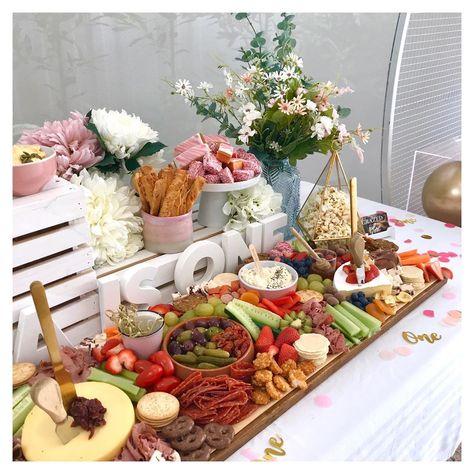 1st Birthday Food Table Ideas, First Birthday Food Table, First Birthday Buffet, Birthday Food Table, 1st Birthday Foods, Lion Birthday Party, Food Display Table, Emma Kate, Lion Birthday