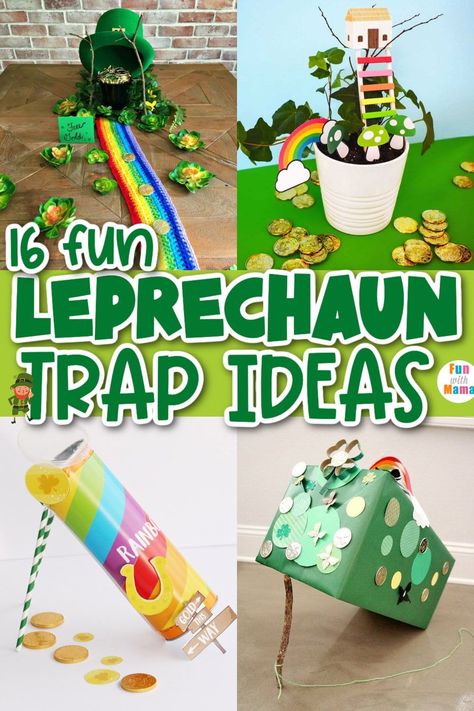 Kindergarten Leprechaun Trap, Easy Leprechaun Trap, Leprechaun Trap Ideas, Diy Leprechaun, Leprechaun Trap Project, Leprechaun Tricks, Mother's Day Projects, St Patricks Day Crafts For Kids, Leprechaun Trap