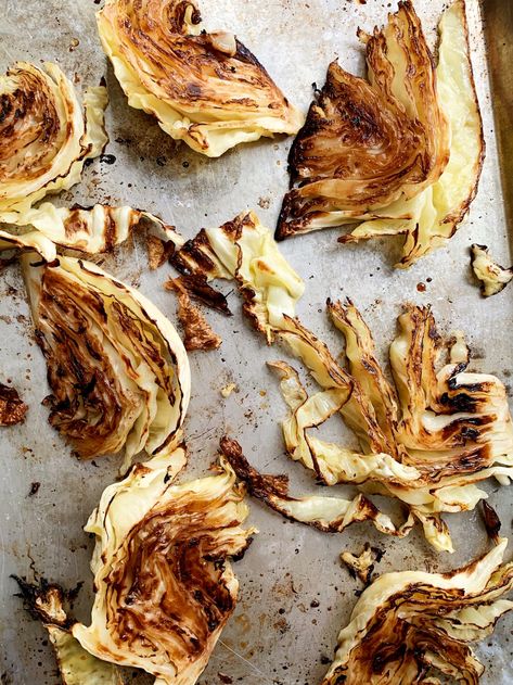 Oven-Caramelized Cabbage Wedges | Kitchn Caramelized Cabbage, Cabbage Wedges, Homemade Bread Crumbs, Side Dishes For Salmon, Wedges Recipe, Roasted Cabbage, Creamed Spinach, Raw Vegetables, Roasted Salmon