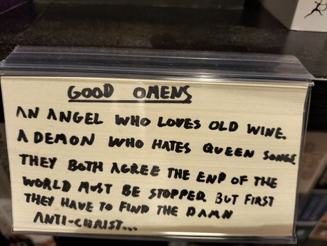 Book Omens, Dark Acadamia, Good Omens Book, Good Omens, Bible, Books, Quick Saves