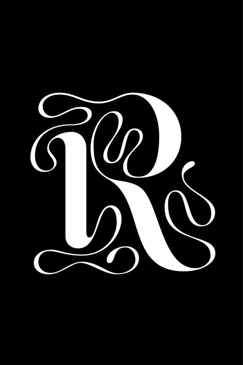 R letter typography design inspiration by Tina Smith Typeface Alphabet, Type Alphabet, Makeup Logo Design, The Letter R, Design Alphabet, Makeup Logo, Display Typeface, Plakat Design, Font Inspiration