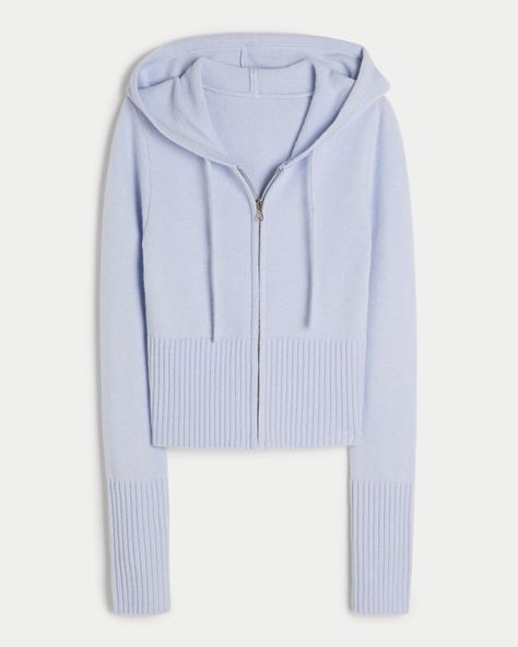 Women's Gilly Hicks Sweater-Knit Zip-Up Hoodie | Women's Sleepwear & Loungewear | HollisterCo.com Knit Zip Up Sweater, Hollister Hoodie, Gilly Hicks, Women's Sleepwear, Hoodie Women, Cozy Hoodie, Sleepwear & Loungewear, Teen Clothing, Knit Hoodie