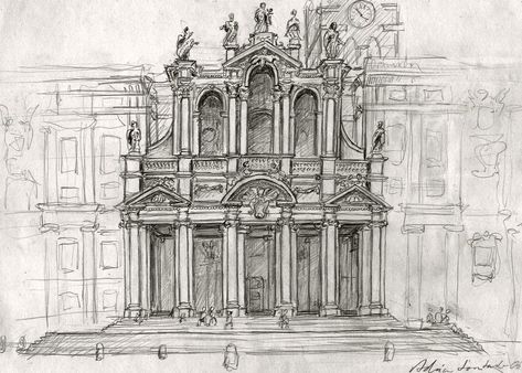 Santa Maria Maggiore by Adrian87 Santa Maria Del Fiore Drawing, Santa Maria Novella Drawing, Santa Maria Novella Products, Santa Maria Del Fiore Sketch, Santa Maria Novella Perfume, Santa Maria Maggiore, Worlds Largest, Easy Drawings, Deviantart