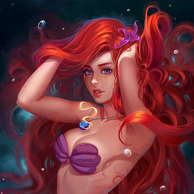 Ariel Dark Mermaid, Beautiful Mermaids, Mermaid Art, Original Wallpaper, Beauty Art, Special Characters, Art Galleries, Dreamworks, Disney Pixar