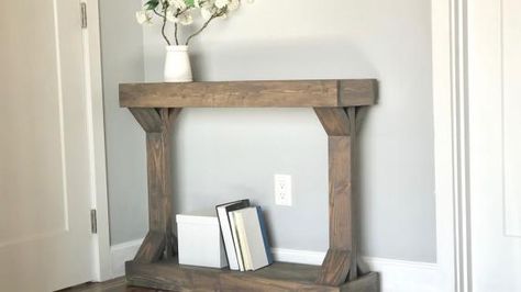 narrow console table Narrow Console Table Entryway, Modern Farmhouse Coffee Table, Console Table Modern, Console Table Entryway, Diy Console Table, Diy Projects Plans, Farmhouse Console Table, Table Entryway, Farmhouse Side Table