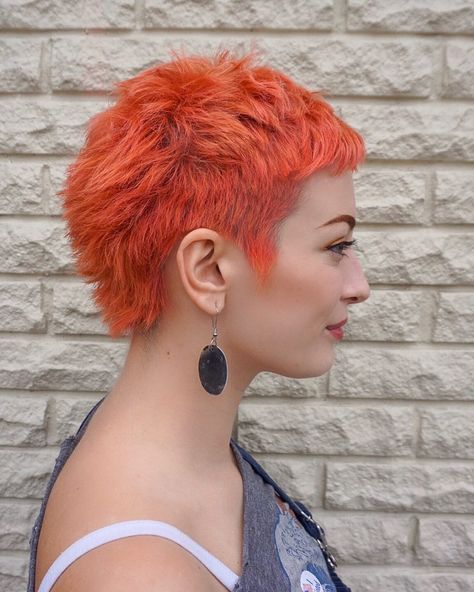 Coloured Pixie Cut, Pink And Orange Hair, Goth Hair, Short Sassy Hair, Fun Hair, Edgy Hair, Hair Life, Super Duper, Hair Stuff