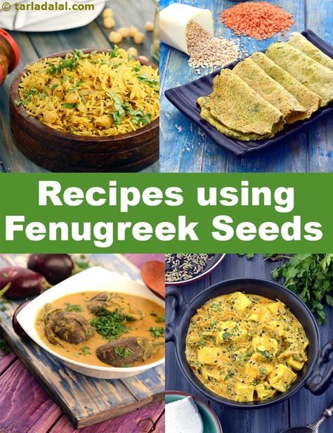 422 fenugreek seeds recipes | Methi seeds Recipes, Tarladalal.com Fenugreek Seed Recipes, Recipes With Fenugreek Seeds, Recipes With Fenugreek Powder, How To Eat Fenugreek Seeds, How To Use Fenugreek Seeds, Fenugreek Seeds Recipe, Fenugreek Powder Recipes, Fenugreek Recipes Cooking, Fenugreek Recipes