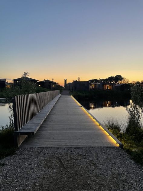 The Unbound « Landezine International Landscape Award LILA Lake Landscape Architecture, Walkway Lighting, Small Cottages, Urban Agriculture, Outdoor Landscape Lighting, Lan Can, Pedestrian Bridge, Lake Landscape, Natural Garden