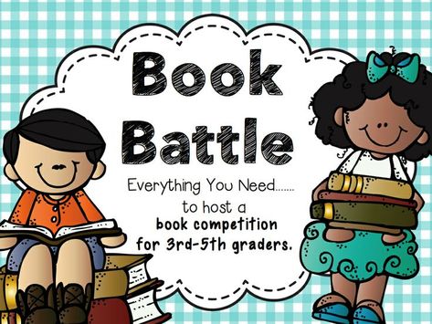 Book Battle a Battle of the Books inspired reading competition for grades 3-5. List of 15 books, lots of questions, competition rules, and more!!! Battle Of The Books, Reading Incentives, Library Lesson Plans, Lois Lowry, Cook Quinoa, Reading Month, Family Literacy, Elementary School Library, Library Events