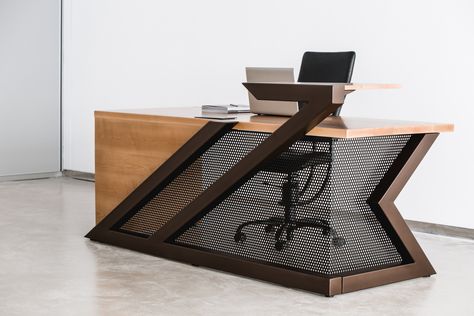 Executive Office Table Design, Modern Office Table Design, Bedroom Window Design, Office Counter Design, Modern Office Table, Computer Desk Design, Office Table Design, Office Interior Design Modern, Wood Furniture Design