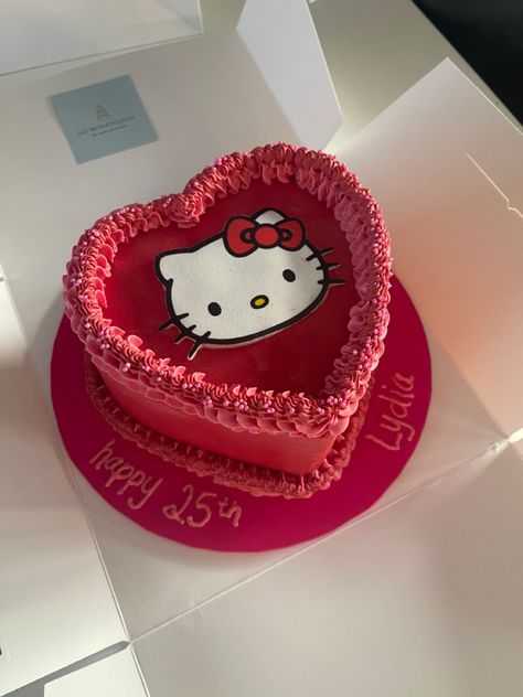 Hello Kitty Small Cake, Small Hello Kitty Cake, Hello Kitty 15 Birthday, Hello Kitty Strawberry Cake, Hello Kitty Cake Aesthetic, 16tg Birthday, Hello Kitty Bday Cake, Hello Kitty Cake Birthday, Sanrio Birthday Cake