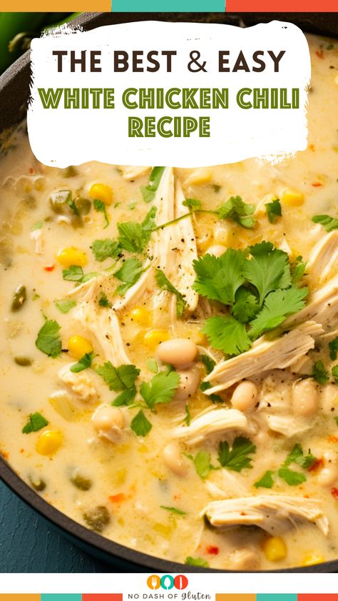 White Chicken Chilli, White Chicken Chili Recipe, White Bean Chicken Chili, Creamy White Chicken Chili, White Bean Chili, Roasted Poblano, White Chili, White Chili Chicken Recipe, Chili Ingredients