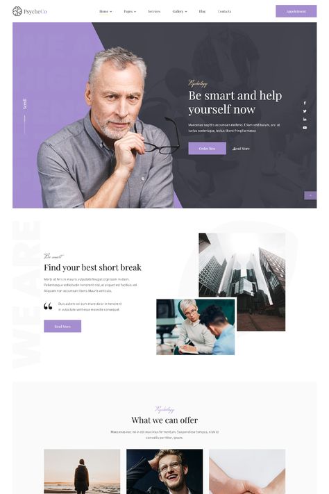 PsycheCo is a WordPress theme designed for therapists and counseling professionals. It's tailored to create websites for therapists, counselors, psychologists, and mental health practitioners. Psychology Website Design, Psychology Website, Mental Health Counselor, Career Counseling, Wordpress Theme Design, Free Photography, Blog Themes, Professional Design, Personal Website