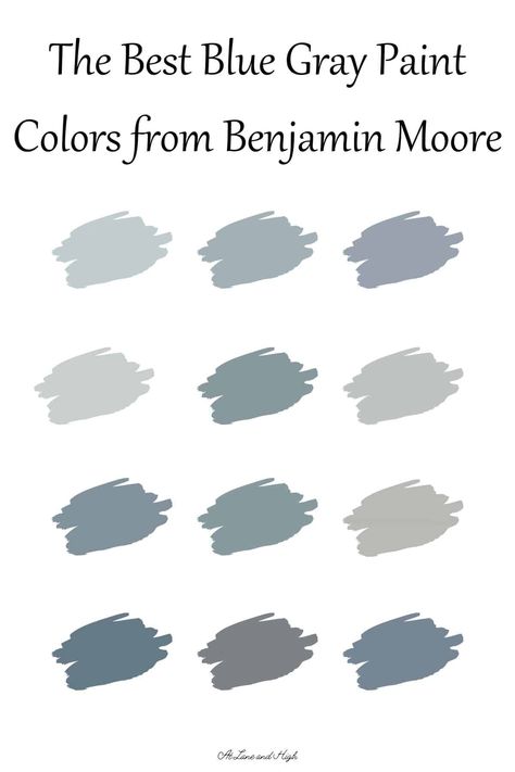 Today I am sharing the best blue gray paint colors from Benjamin Moore. Benjamin Moore Paint Colors Blue, Benjamin Moore Paint Colors Gray, Gray Paint Colors Sherwin Williams, Sherwin Williams Blue, Best Blue Paint Colors, Benjamin Moore Blue, Benjamin Moore Exterior, Best Gray Paint, Best Gray Paint Color