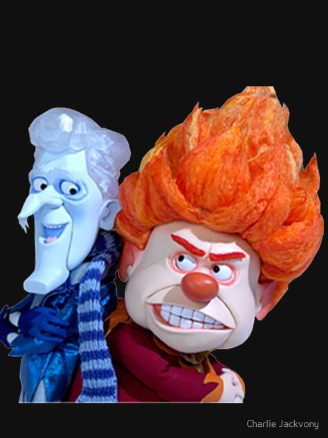 Heat Miser And Snow Miser, Miser Brothers, Work Posters, Snow Miser, Heat Miser, Pot People, Classic Christmas Movies, Kids Face Paint, Door Decorating