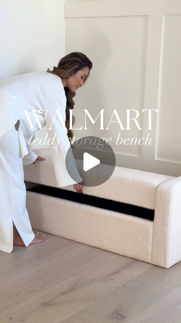 Jen Adams on Instagram: "Comment “HOME” to shop! This aesthetic Walmart boucle storage bench is not only stylish but also functional! 🤍✨ Follow me @interiordesignerella for links as Meta is rolling out a new feature where we will all only get DMs from those we follow❤️ So for those who follow & comment “HOME” check your DM as you will automatically get links sent to you! But no pressure to follow!🤗❤️ If you prefer not to follow or if they don’t send (IG can have a lot of glitches!🙈) you can always tap the link in my bio to shop!🥰 It can be used to discreetly store items or serve as extra seating for guests! It is SO soft and elevates any space! 💕🥰 Here’s the link for the storage bench and more! 🤗🤩 So happy to have you here friends!!! Xo!!!
#walmarthome #homefinds #homehacks #storag Aesthetic Walmart, Boucle Storage, Walmart Home, Extra Seating, Home Hacks, So Happy, Bedroom Interior, Storage Bench, Tap