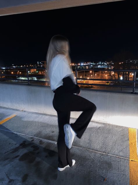 Parking Garage Pics At Night, Parking Garage Photoshoot Night, Insta Goals, Night Shot, Parking Garage, Creative Portrait Photography, Creative Portraits, Photoshoot Poses, Aesthetic Pictures