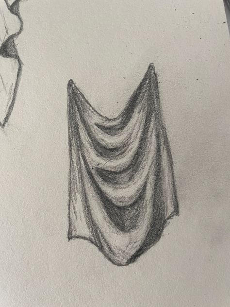 Fabric Wrinkles Drawing, Drawing Draping Fabric, Draped Fabric Drawing, Fabric Draping Drawing, Drawing Of Fabric, Dress Texture Drawing, Fabric Sketch Drawings, How To Draw Fabric Texture, Cloth Texture Drawing